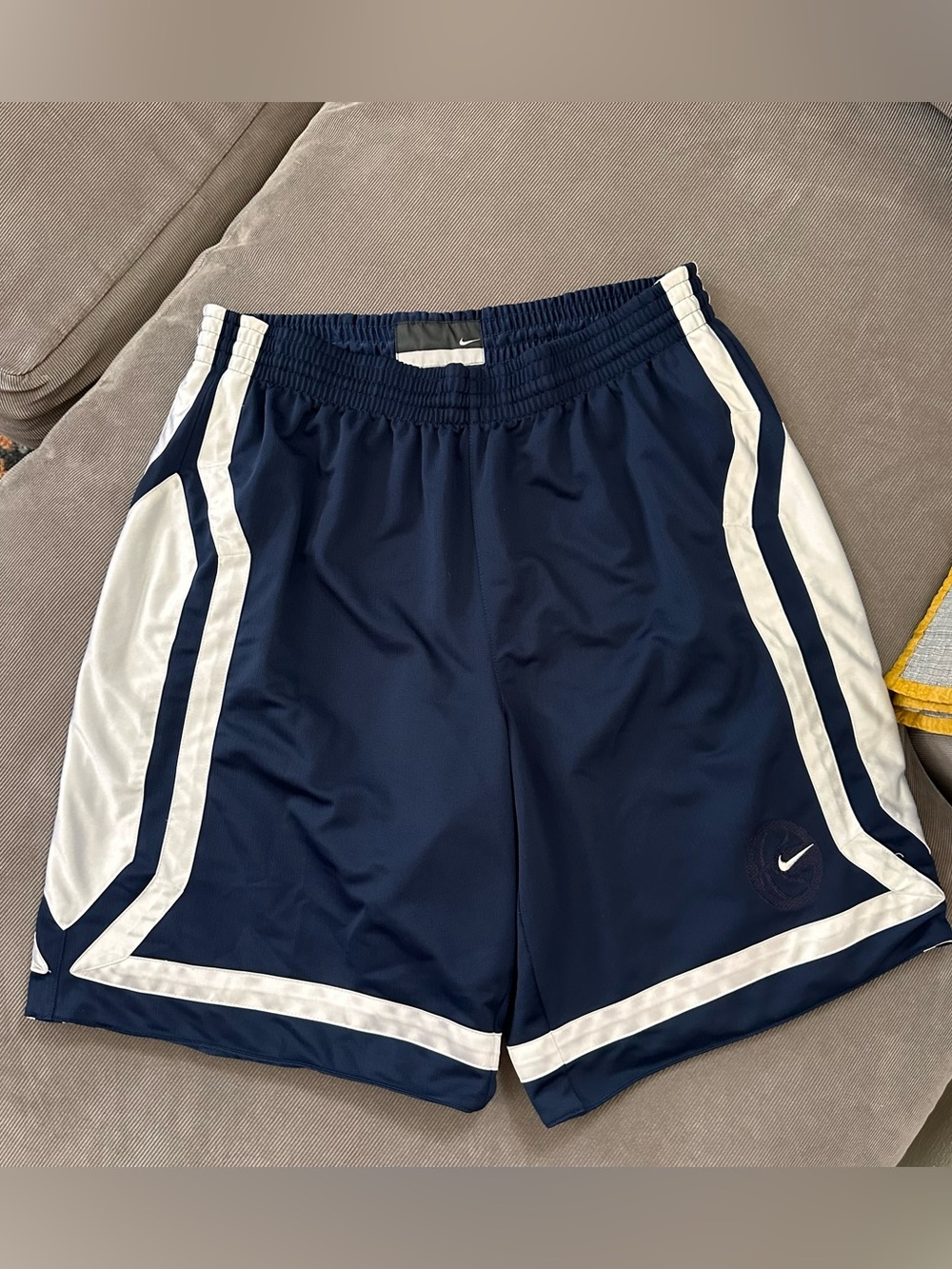 Vintage Nike Basketball Dazzle Shorts XL Reversible Gray Tag Navy White